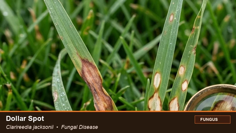Pathology field specimen of Dollar Spot (Clarireedia jacksonii)