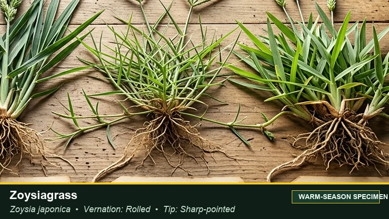 Botanical field specimen of Zoysia Grass (Zoysia japonica / matrella)