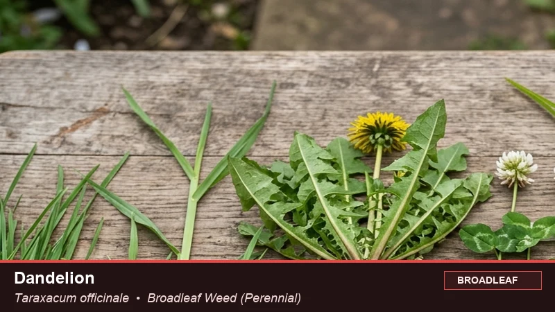 Botanical field specimen of Dandelion (Taraxacum officinale)